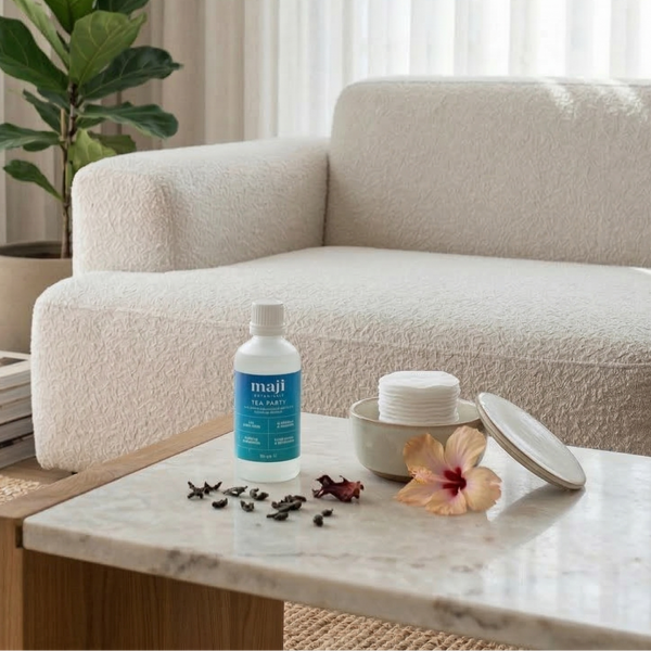 Bonherre mağazasından Maji Botanicals Tea Party, Niacinamide ve yeşil çay içerikli yerli üretim misel cilt temizleme suyu.