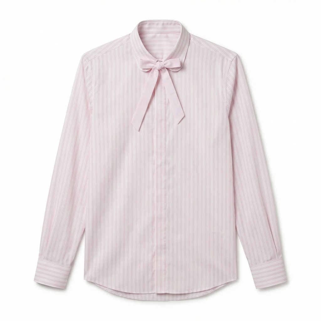 Demokratik Gömlek - Pembe Çizgili