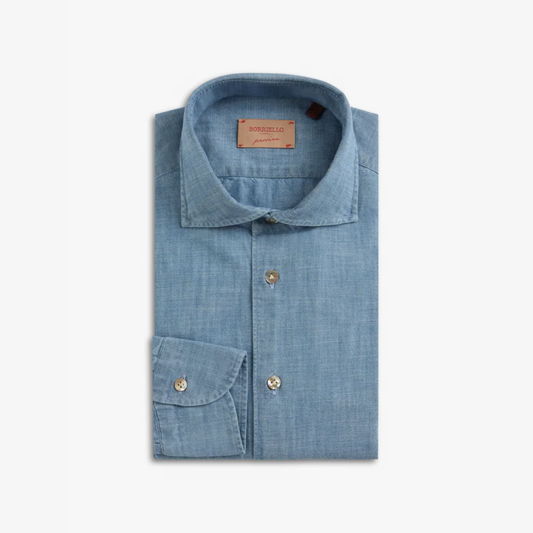 Chambray Denim Gömlek - Açık Mavi