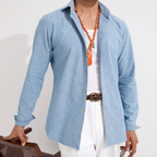 Chambray Denim Gömlek - Açık Mavi