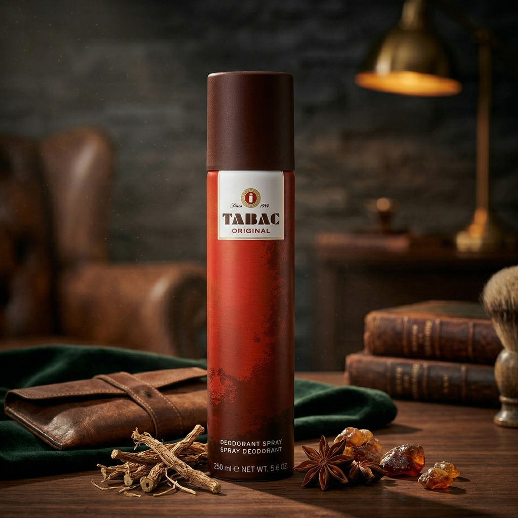 Bonherre mağazasından Tabac Original, misk ve amber notalı 250 ml ekonomik boy koruyucu erkek deodorant sprey.