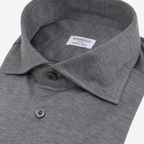 Spor Gömlek - Gri - Jersey Pamuklu