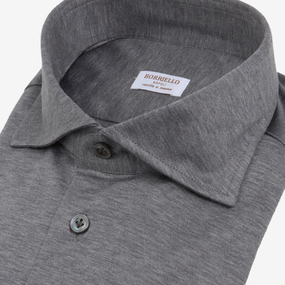 Spor Gömlek - Gri - Jersey Pamuklu