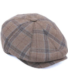 Yün 30's 8 Panel Glencheck Flanel Şapka - Bonherre