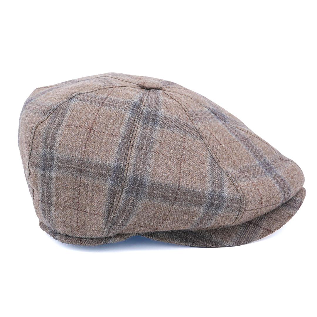 Yün 30's 8 Panel Glencheck Flanel Şapka - Bonherre