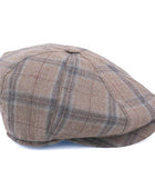 Yün 30's 8 Panel Glencheck Flanel Şapka - Bonherre