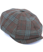 Yün 30's 8 Panel Glencheck Flanel Şapka - Bonherre