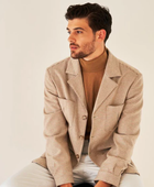 John's Ceket Bej Pied de Poule