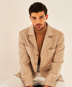 John's Ceket Bej Pied de Poule