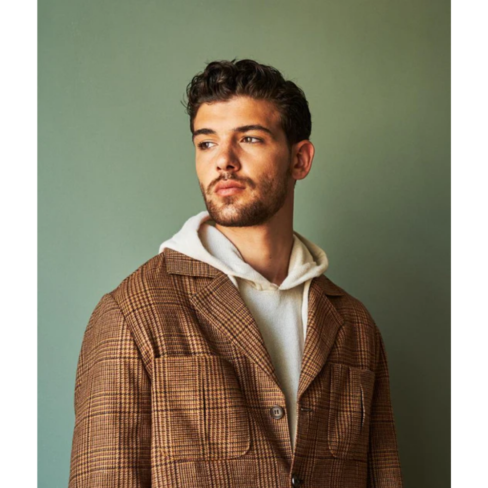 John'un Ceketi Kahverengi Glencheck