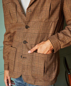 John'un Ceketi Kahverengi Glencheck
