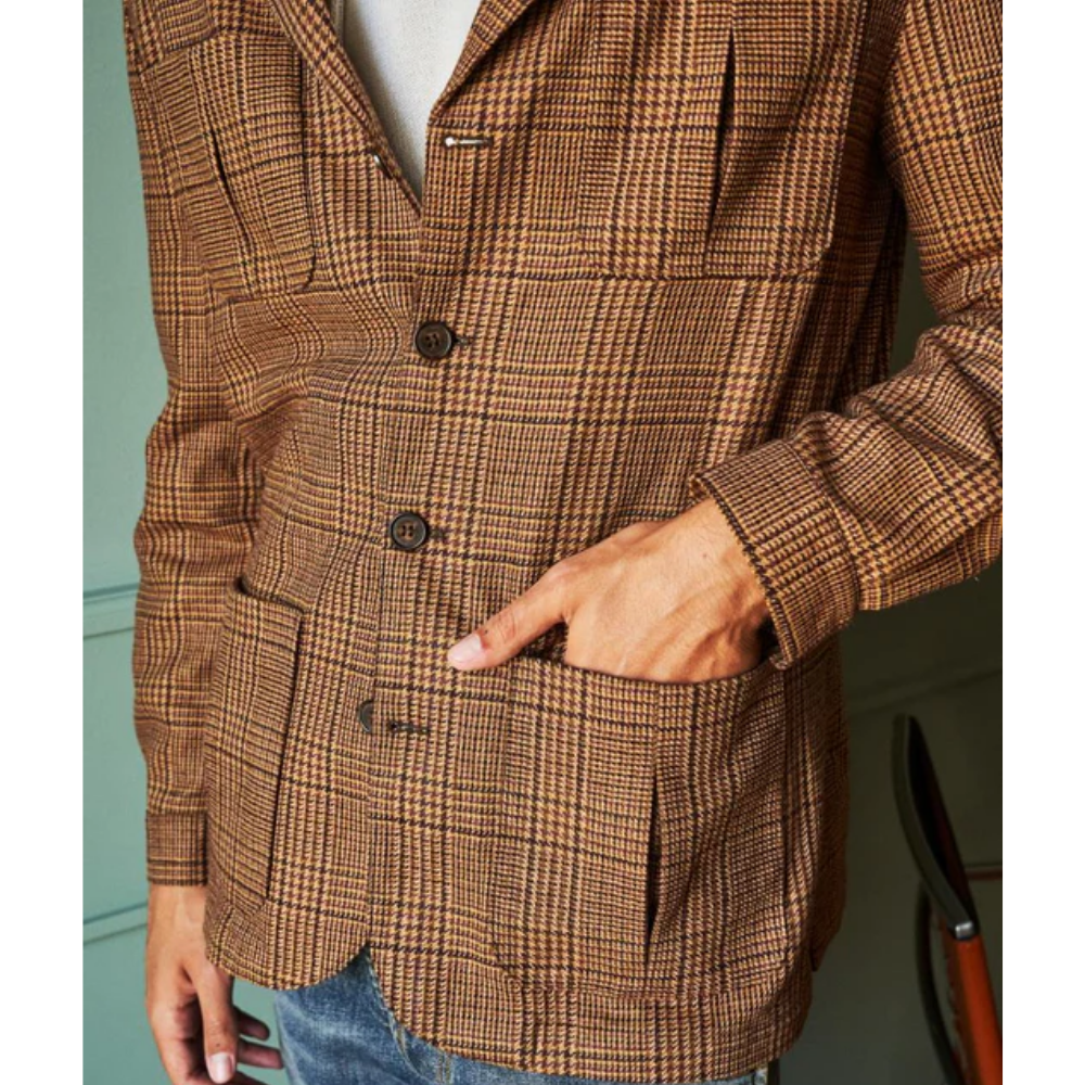 John'un Ceketi Kahverengi Glencheck