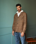 John'un Ceketi Kahverengi Glencheck