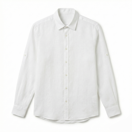 Keten Gömlek - Beyaz