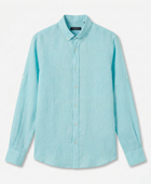 Keten Gömlek - Su Yeşili