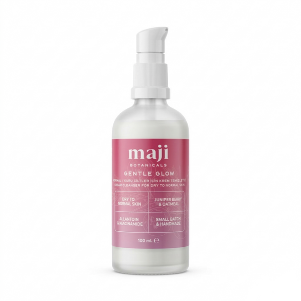Bonherre mağazasından Maji Botanicals Gentle Glow, kuru ve hassas ciltler için çift aşamalı temizlik yapan yerli üretim krem temizleyici.