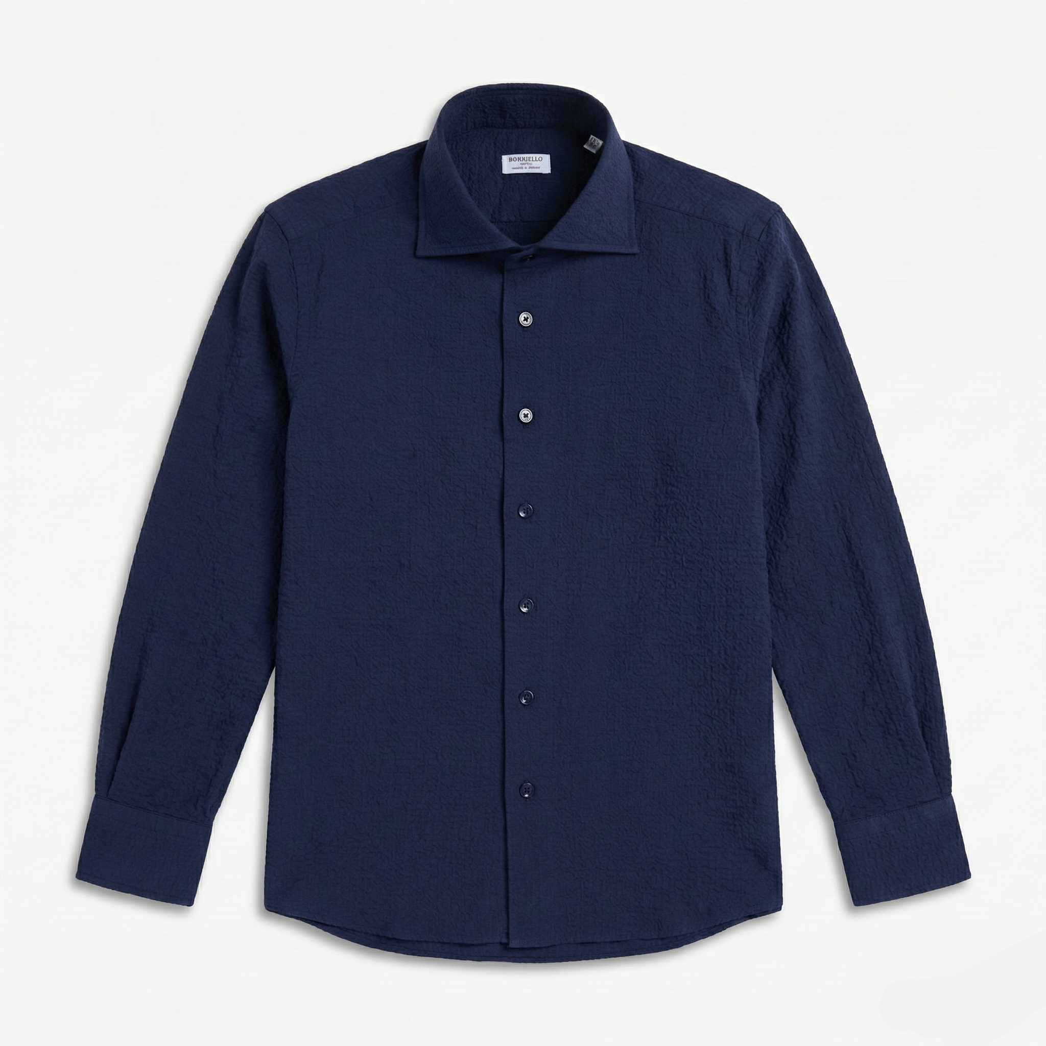 Lacivert Gömlek - Gofre Dokuma