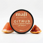 Bonherre mağazasından Maji Botanicals Citrus Lip Balm, doğal bitkisel pigmentli ve portakal kokulu yerli üretim dudak nemlendirici.
