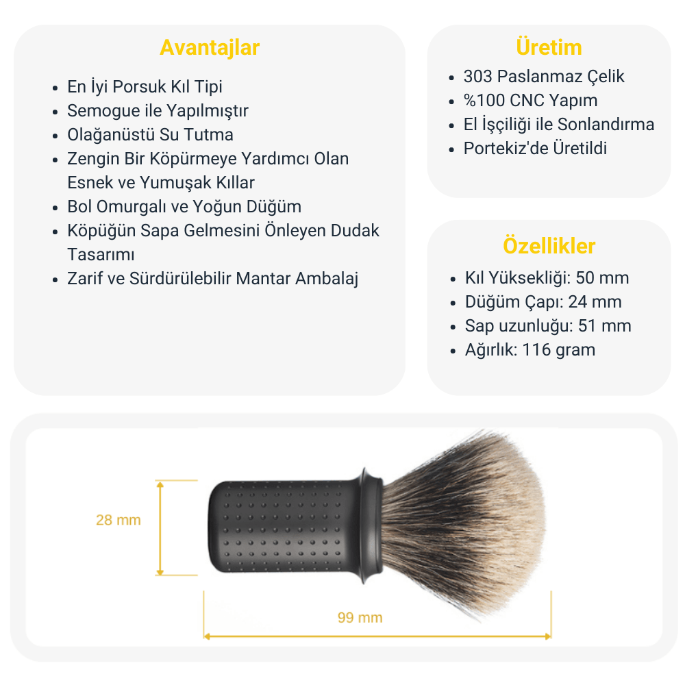 Finest Badger Tıraş Fırçası - Masamune - Bonherre