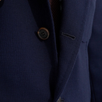 Orazio Luciano X Enis Inci - Koyu Lacivert Smith Wolens Saf Yün Hopsack Ceket