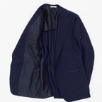 Orazio Luciano X Enis Inci - Koyu Lacivert Smith Wolens Saf Yün Hopsack Ceket