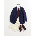 Orazio Luciano X Enis Inci - Koyu Lacivert Smith Wolens Saf Yün Hopsack Ceket