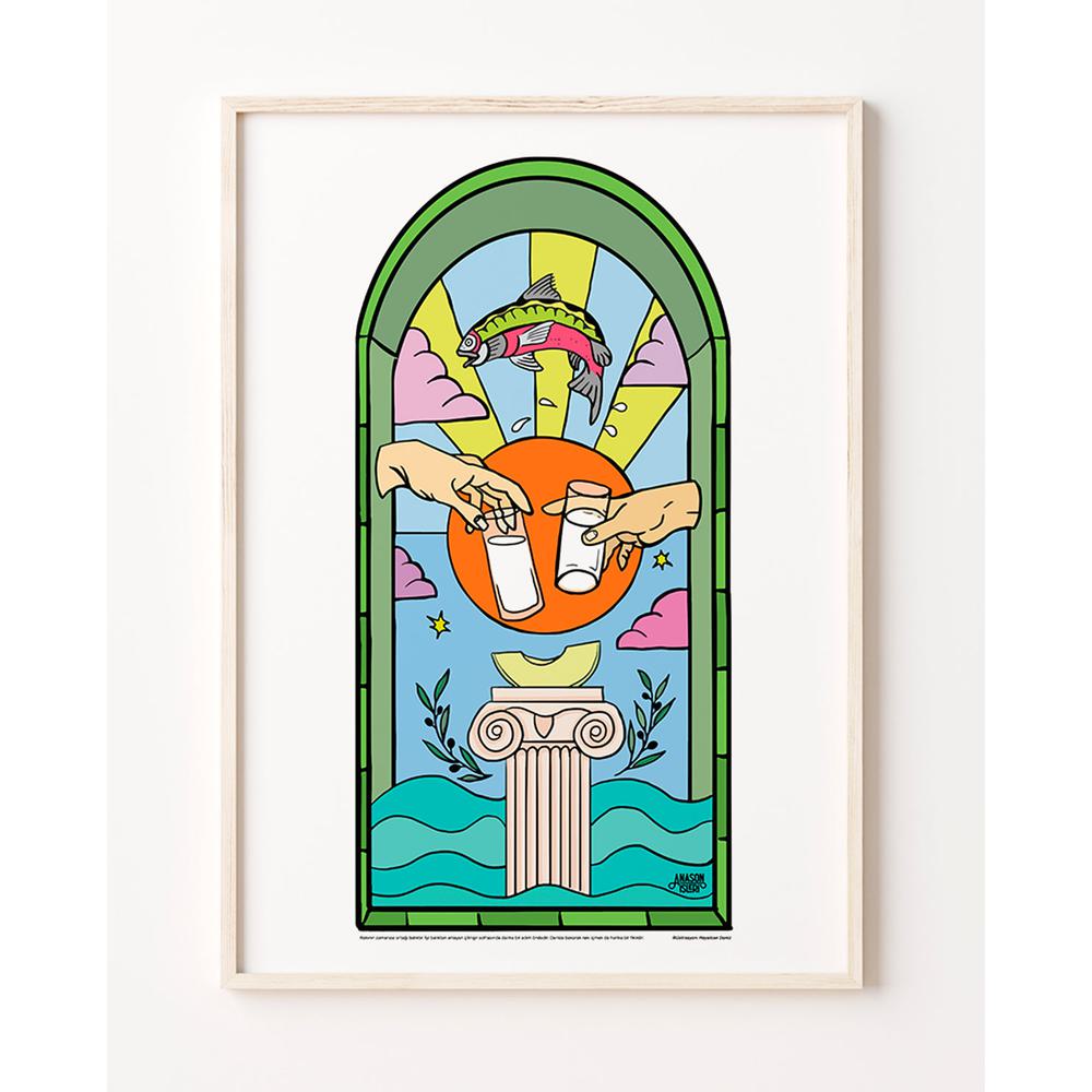Rakı-Balık Poster - Anason İşleri – Bonherre