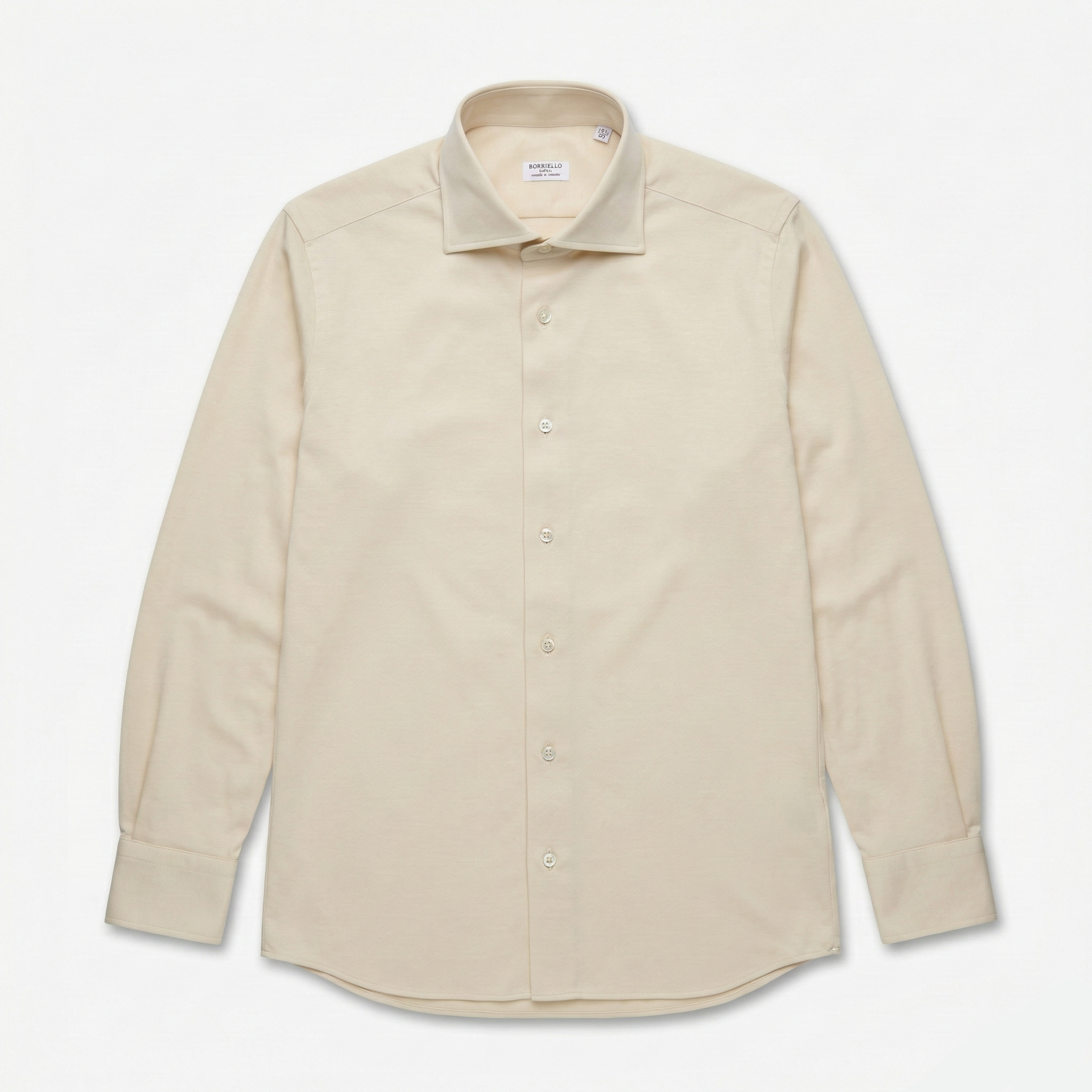 Spor Gömlek - Bej - Jersey Pamuklu