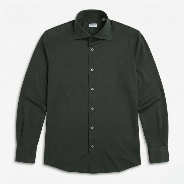 Spor Gömlek - Yeşil - Jersey Pamuklu