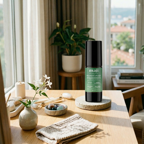 Bonherre mağazasından Maji Botanicals WB+ Moisturiser, yağlı ciltler için sebum dengeleyici ve Hyaluronik asitli yerli üretim yüz nemlendiricisi.