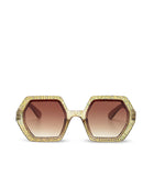 Okkia Emma Big Hexagonal Güneş Gözlüğü Gold