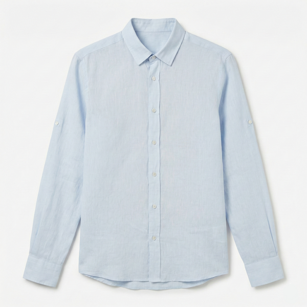 Keten Gömlek - Açık Mavi