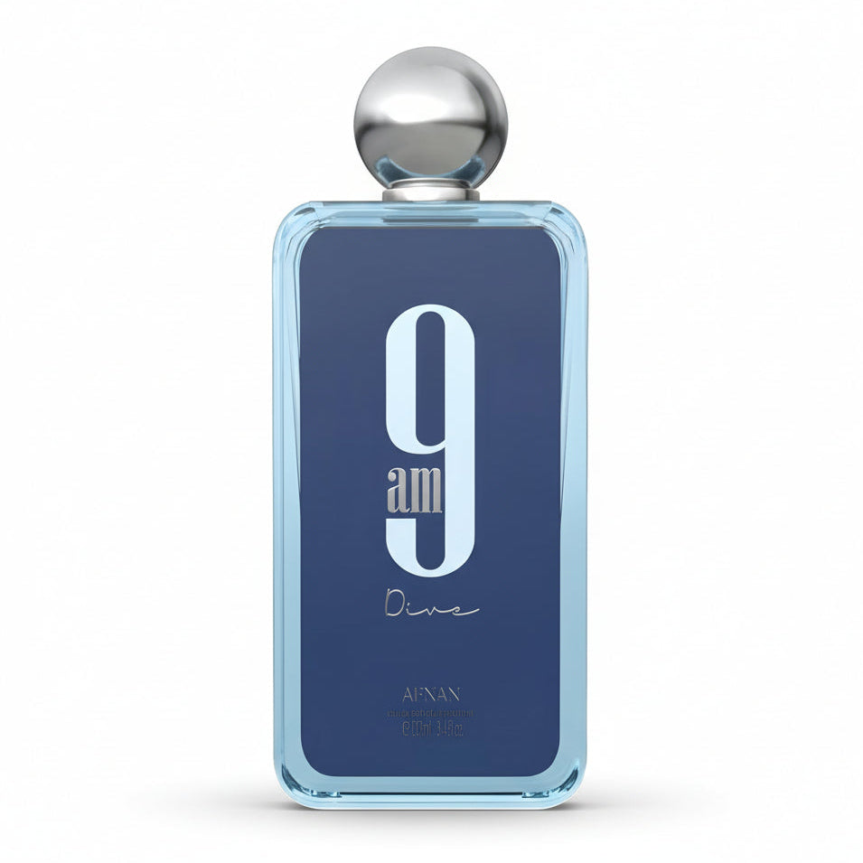 Bonherre mağazasından Afnan 9 AM Dive EDP, nane, limon, elma ve zencefil notalı 100 ml unisex parfüm.