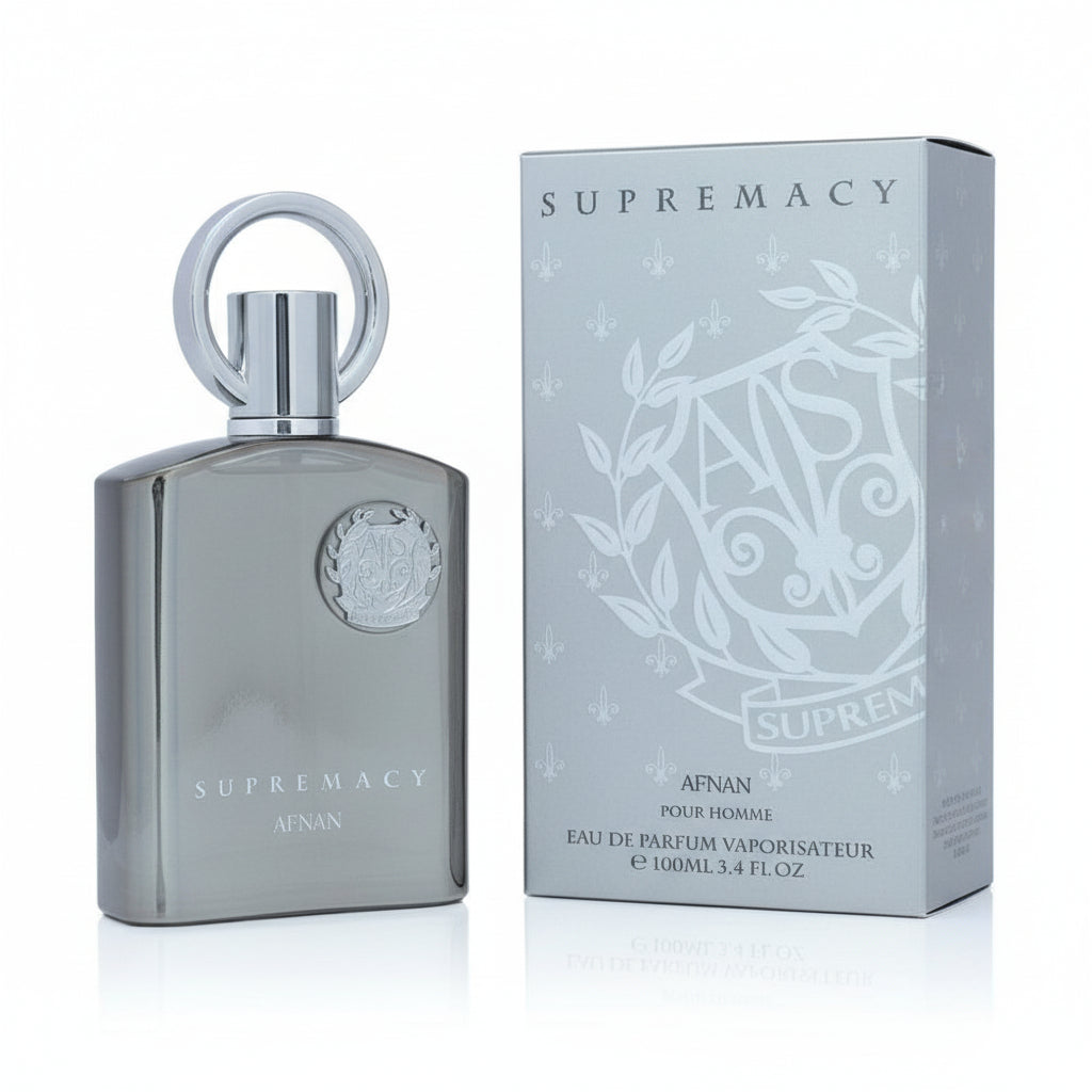 Bonherre mağazasından Afnan Supremacy Silver EDP, ananas, huş ağacı ve misk notalı 100 ml erkek parfümü.
