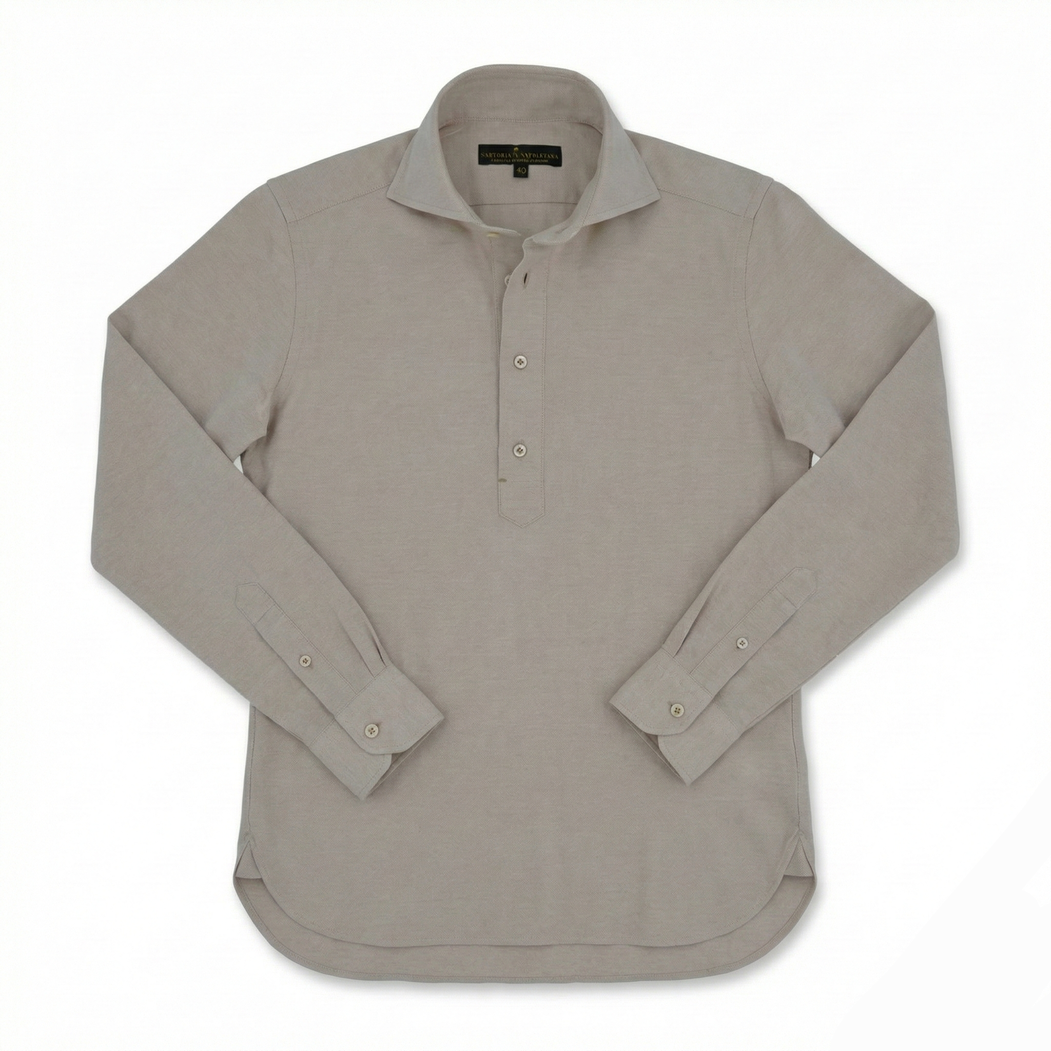 Argentina Organik Pamuk Polo Kesim Gömlek - Krem