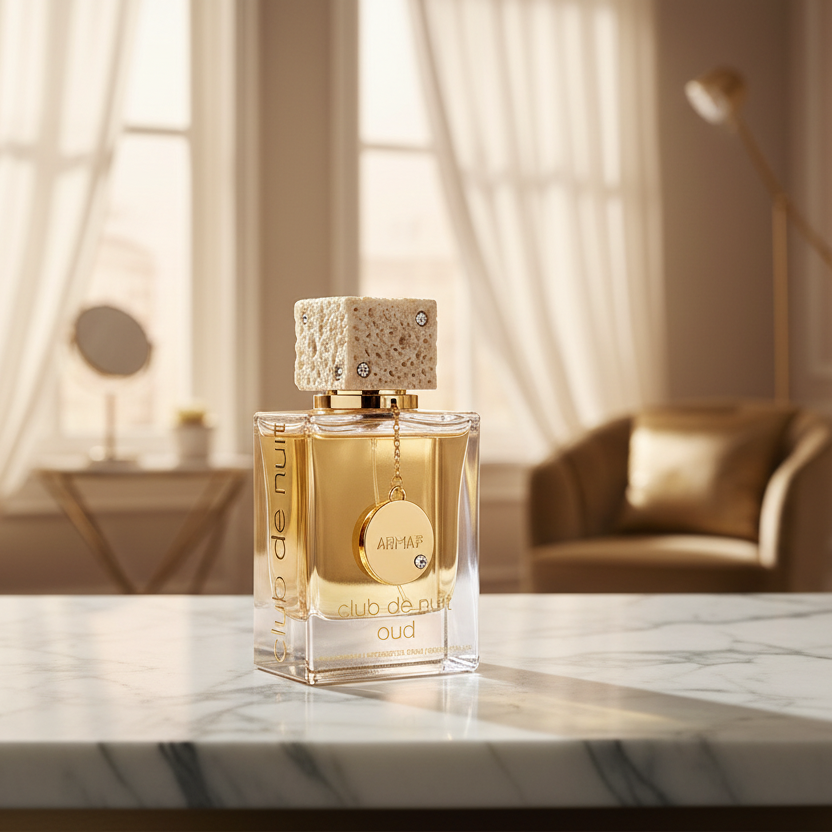 Bonherre mağazasından Armaf Club de Nuit Oud Parfum, Kamboçya udu, ananas, şeftali ve kaşmir notalı 105 ml unisex parfüm.