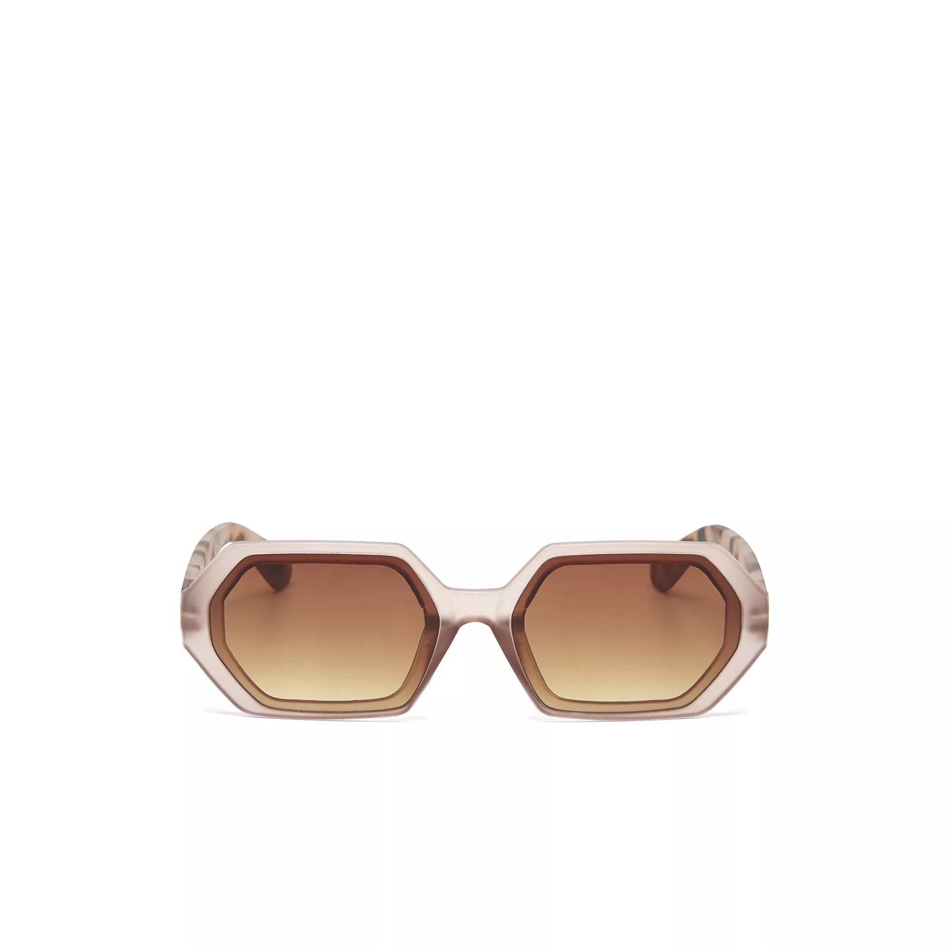 Okkia Andrea Altıgen Unisex  Güneş Gözlüğü Pembe Havana