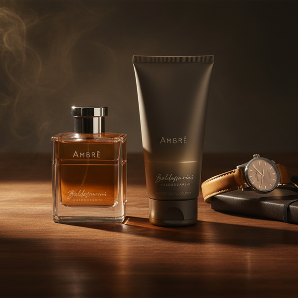 Bonherre mağazasından Ambre erkek parfüm seti, viski, deri, kehribar ve kırmızı elma notalı 50 ml EDT ve 200 ml duş jeli & şampuan.