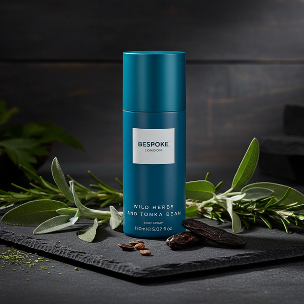 Bonherre mağazasından Bespoke Wild Herbs and Tonka Bean, taze kekik ve tonka fasulyesi notalı lüks erkek deodorantı.