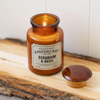 Bonherre mağazasından Apothecary serisi sardunya ve fesleğen kokulu 226 gr cam mum.