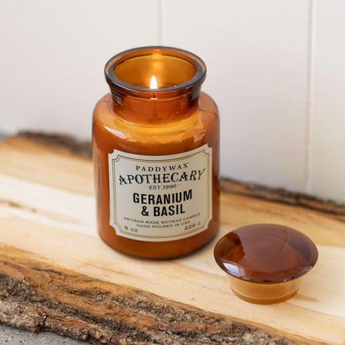 Bonherre mağazasından Apothecary serisi sardunya ve fesleğen kokulu 226 gr cam mum.