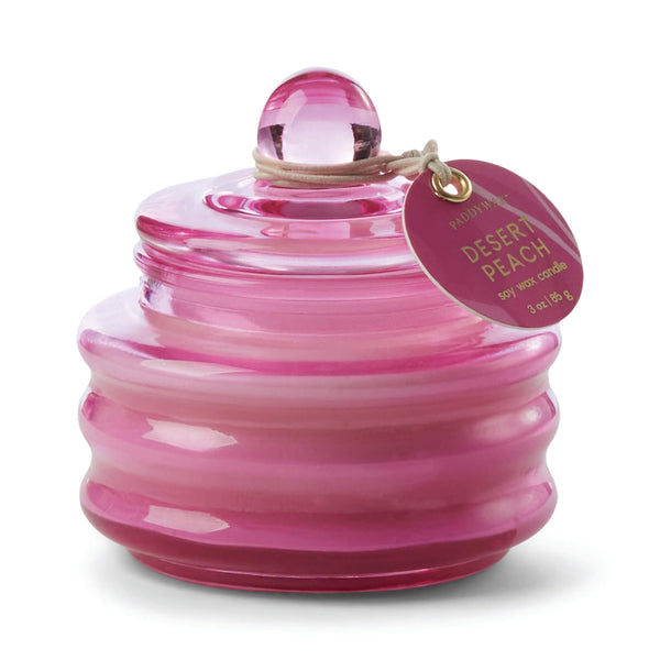 Bonherre mağazasından Beam serisi fuşya pembe, çöl şeftalisi kokulu 85 gr cam mum.