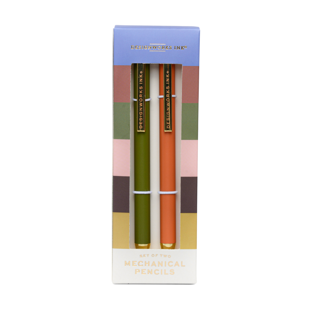 Bonherre mağazasından Designworks Ink marka, ordu yeşili ve biber kırmızısı renklerinde 2'li mekanik kurşun kalem seti.