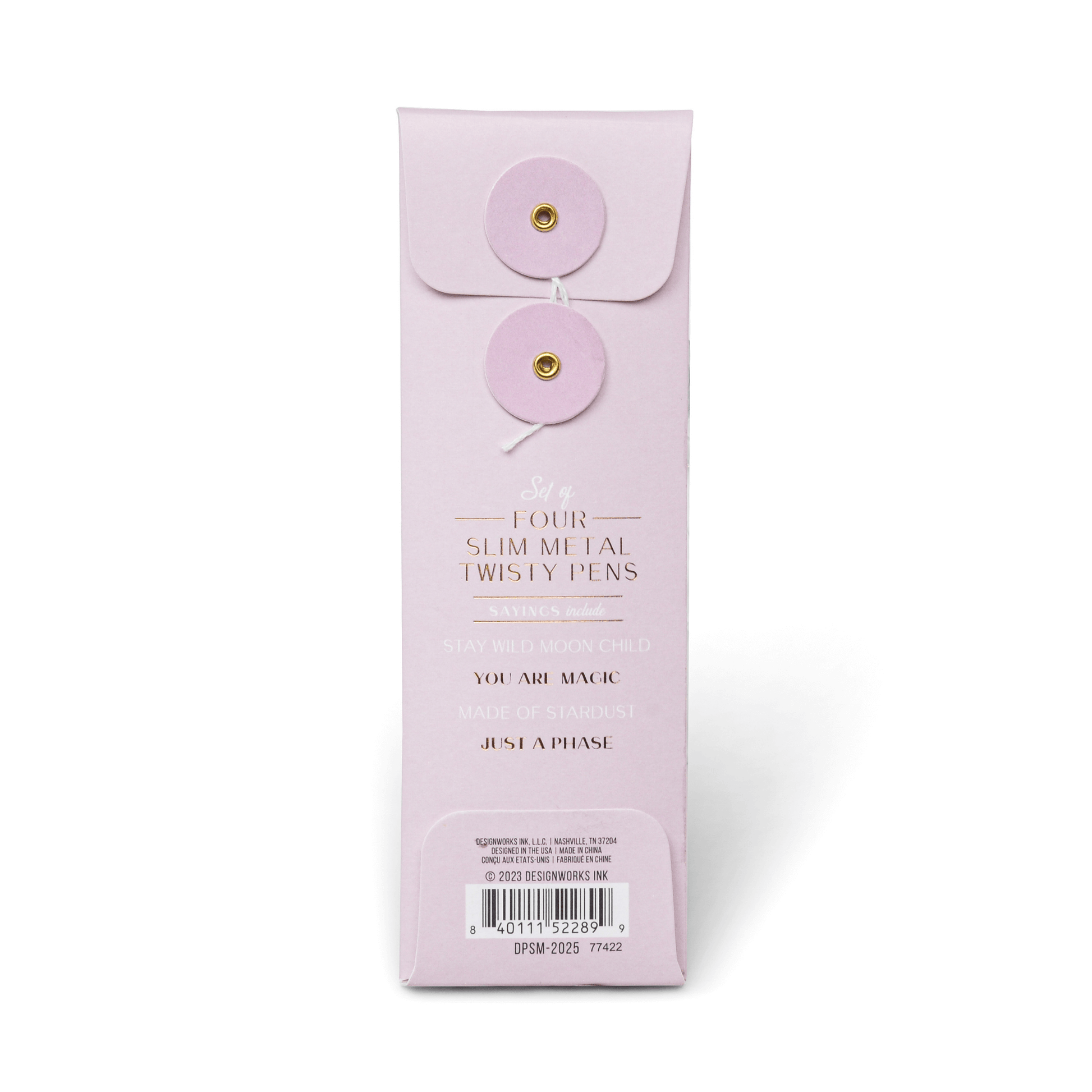 Bonherre mağazasından Designworks Ink marka, Celestial Magic serisi, 4'lü slim metal tükenmez kalem seti.