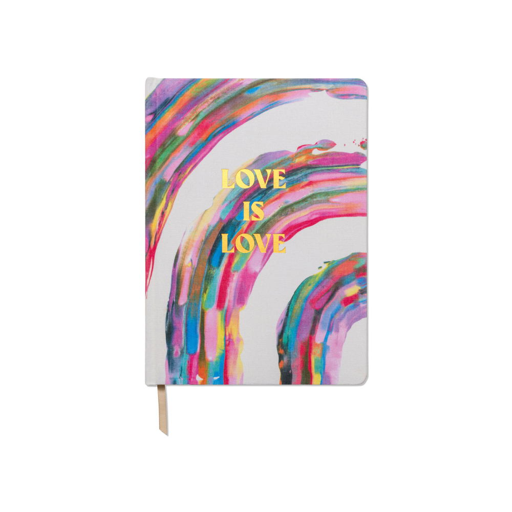 Bonherre mağazasından Designworks Ink marka, Love Is Love temalı jumbo boy defter.