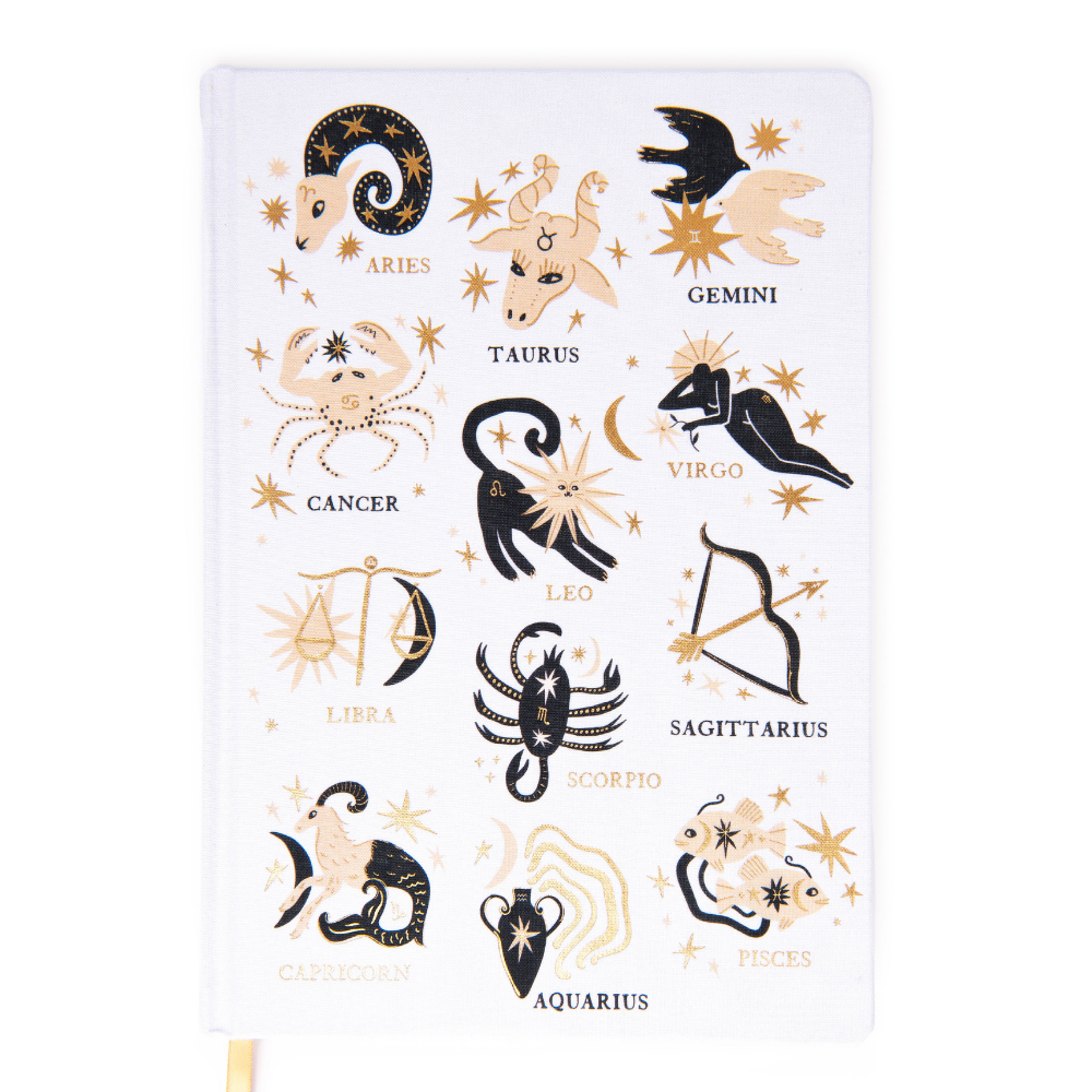 Bonherre mağazasından Designworks Ink marka, zodyak desenli jumbo boy defter.