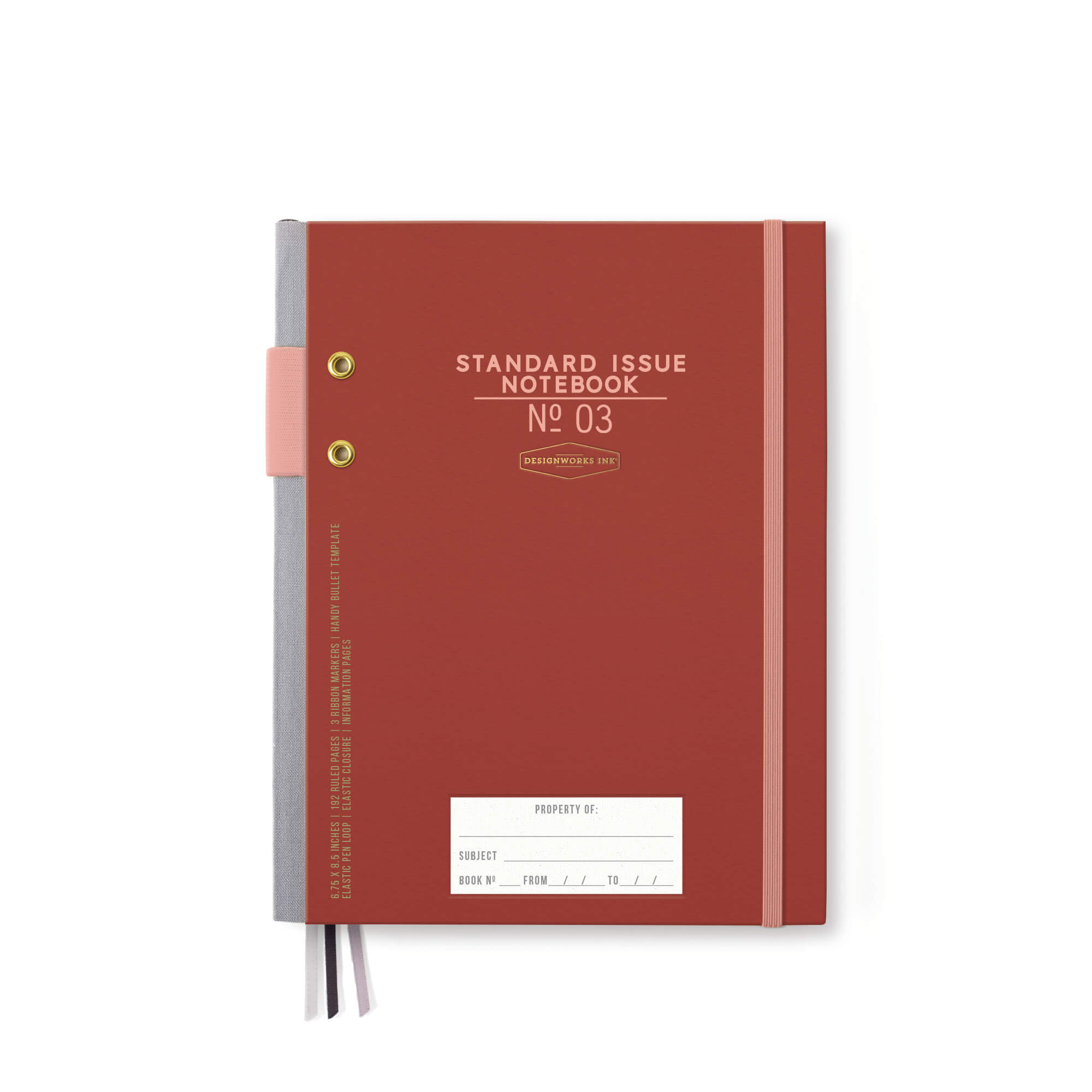 Bonherre mağazasından Designworks Ink marka, gül ağacı ve pembemsi renklerinde Standard Issue planlayıcı defter.