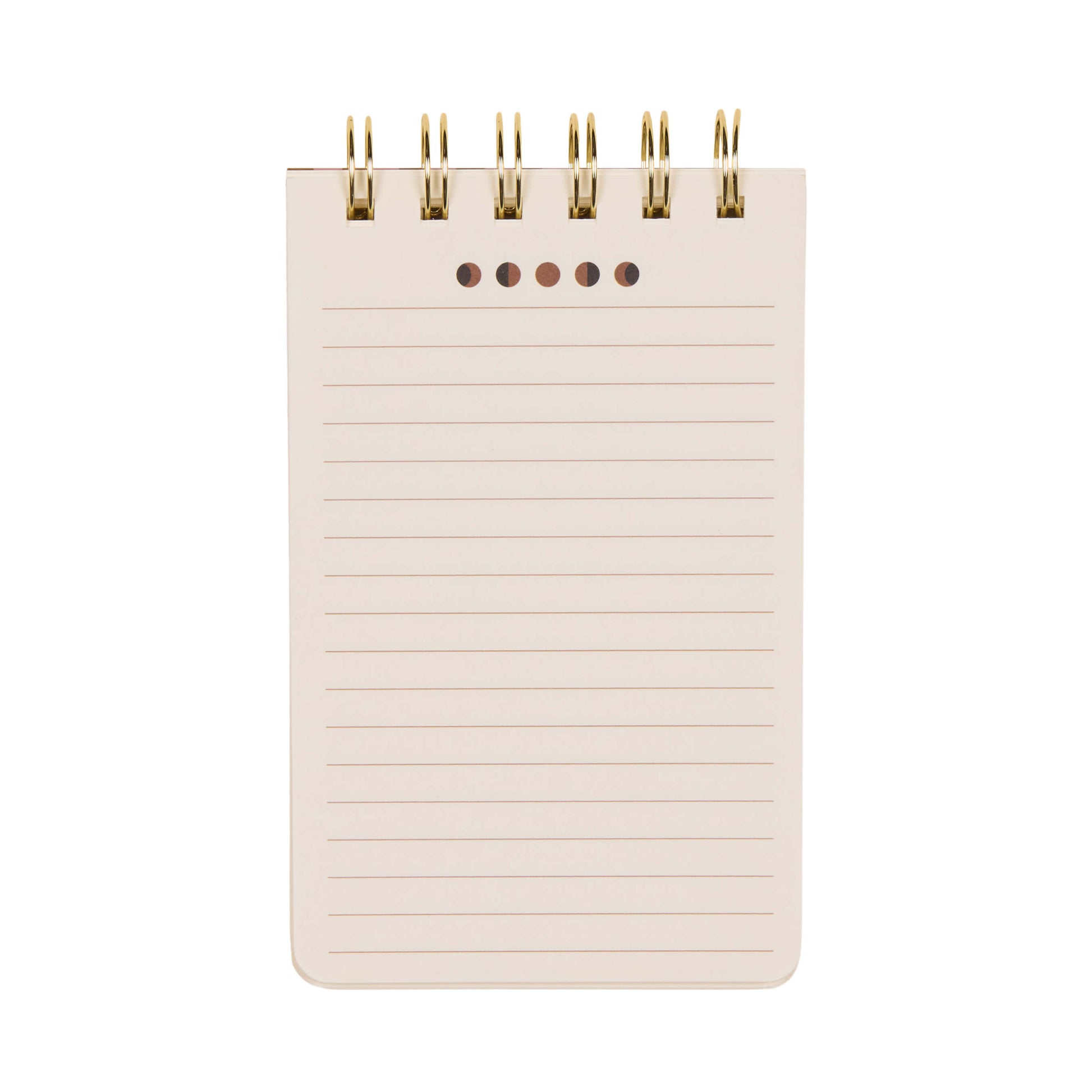 Bonherre mağazasından Designworks Ink marka, A Dopo ay evreleri desenli spiral not defteri.