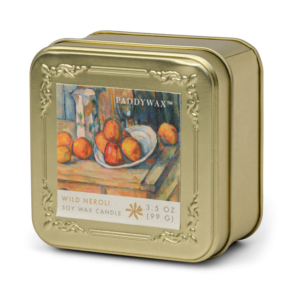 Bonherre mağazasından Empresyonistler serisi Cezanne Natürmort temalı 99 gr metal teneke mum.