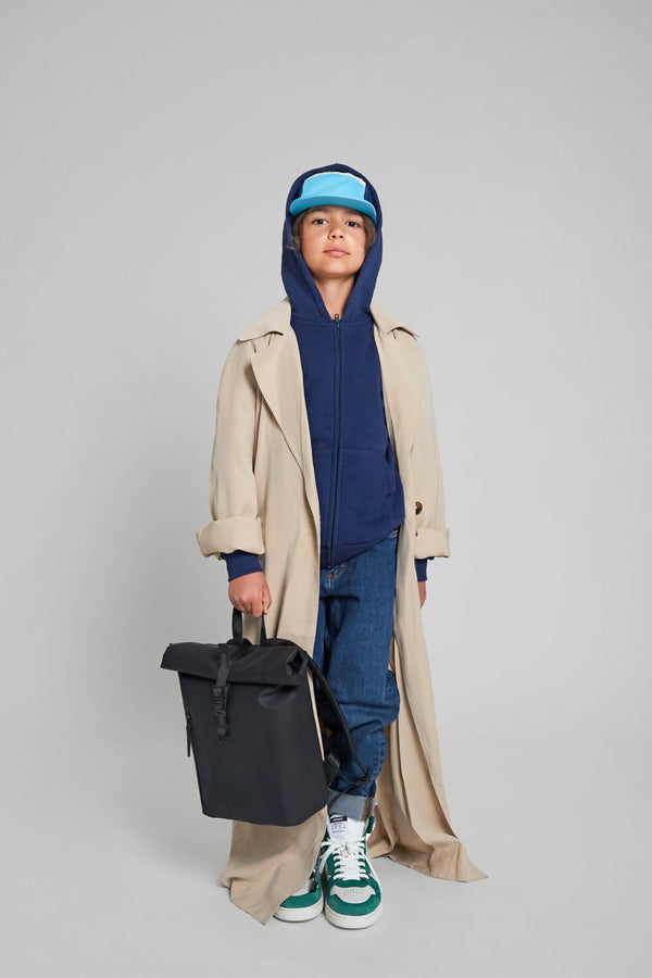 Bonherre mağazasından Gaston Luga marka, Rullen Mini serisi, siyah renkli, su geçirmez sırt çantası.